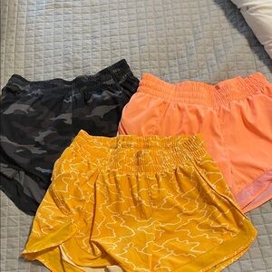 Athleta Women's Athletic Shorts - Black, Melon, Yellow